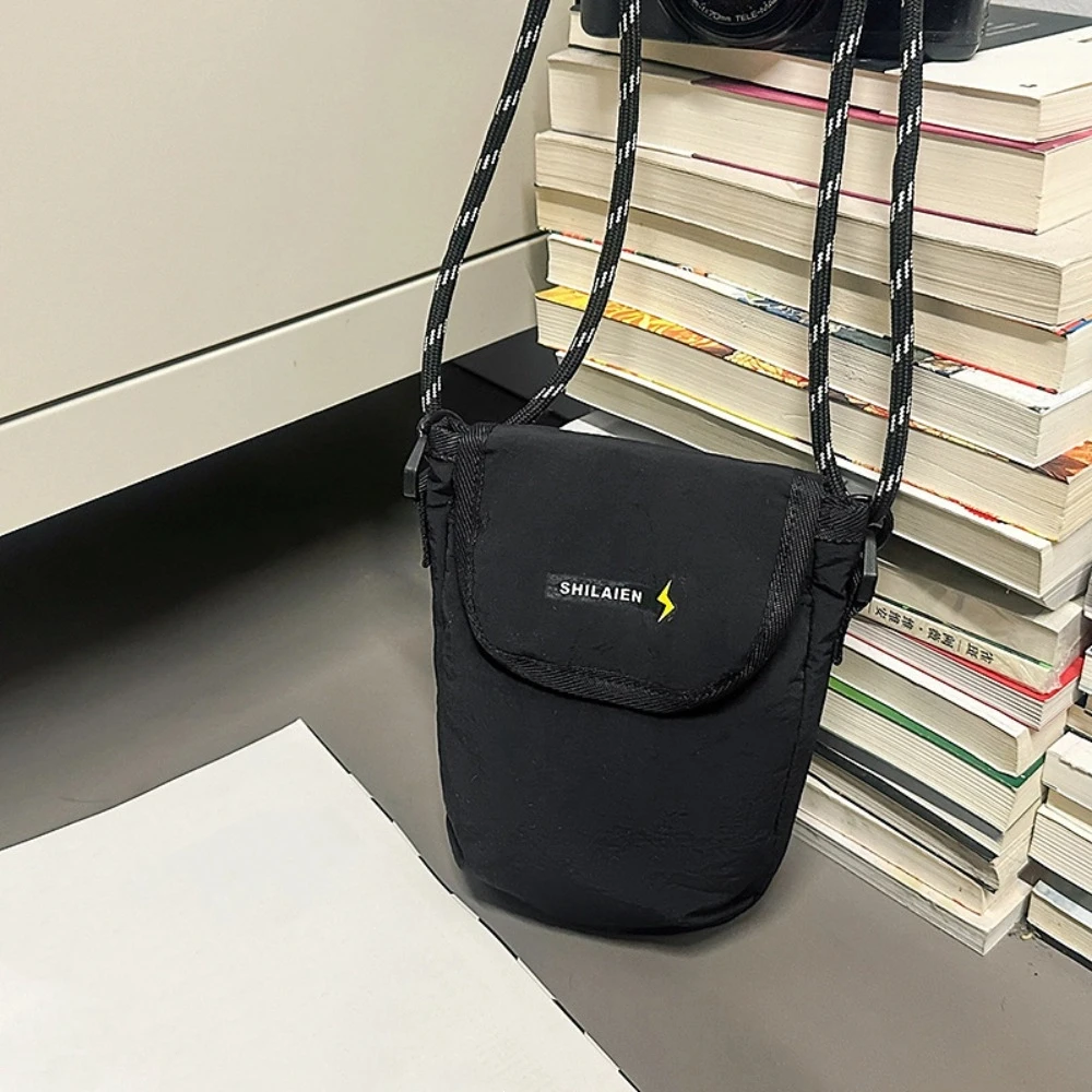 

Портативный мужской кошелек, нейлоновая сумка через плечо, держатель для карт, водонепроницаемый кошелек для монет, подвесной чехол для карт, легкая спортивная сумка для телефона унисекс