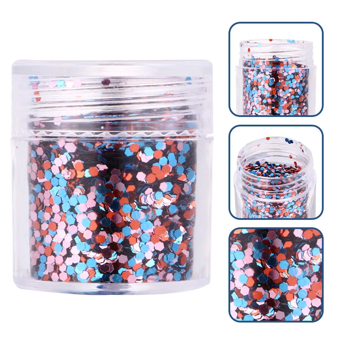 

Gradient Sequins Shining Manicure Paillettes Colorful Glitter Chips Powder Set For Female Art Lovers Durable Lightweight