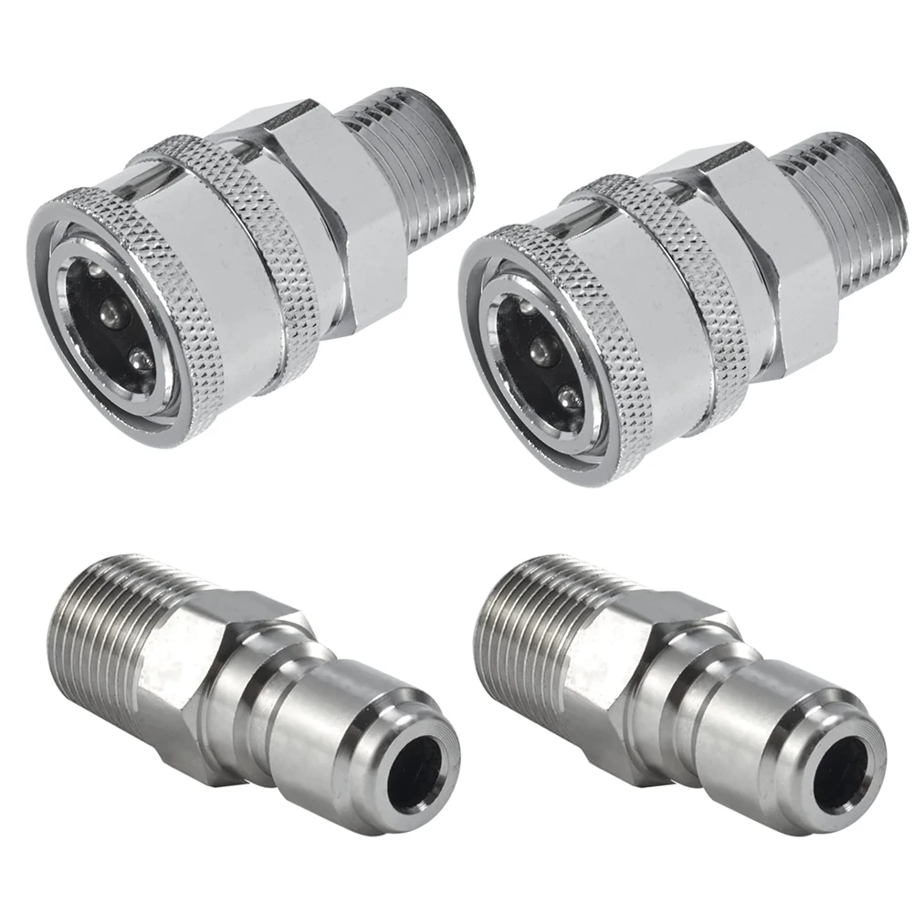 

4 Pcs Pressure Washer Quick Connect 3/8 Inch, Pressure Washer Fittings, Adapter Set