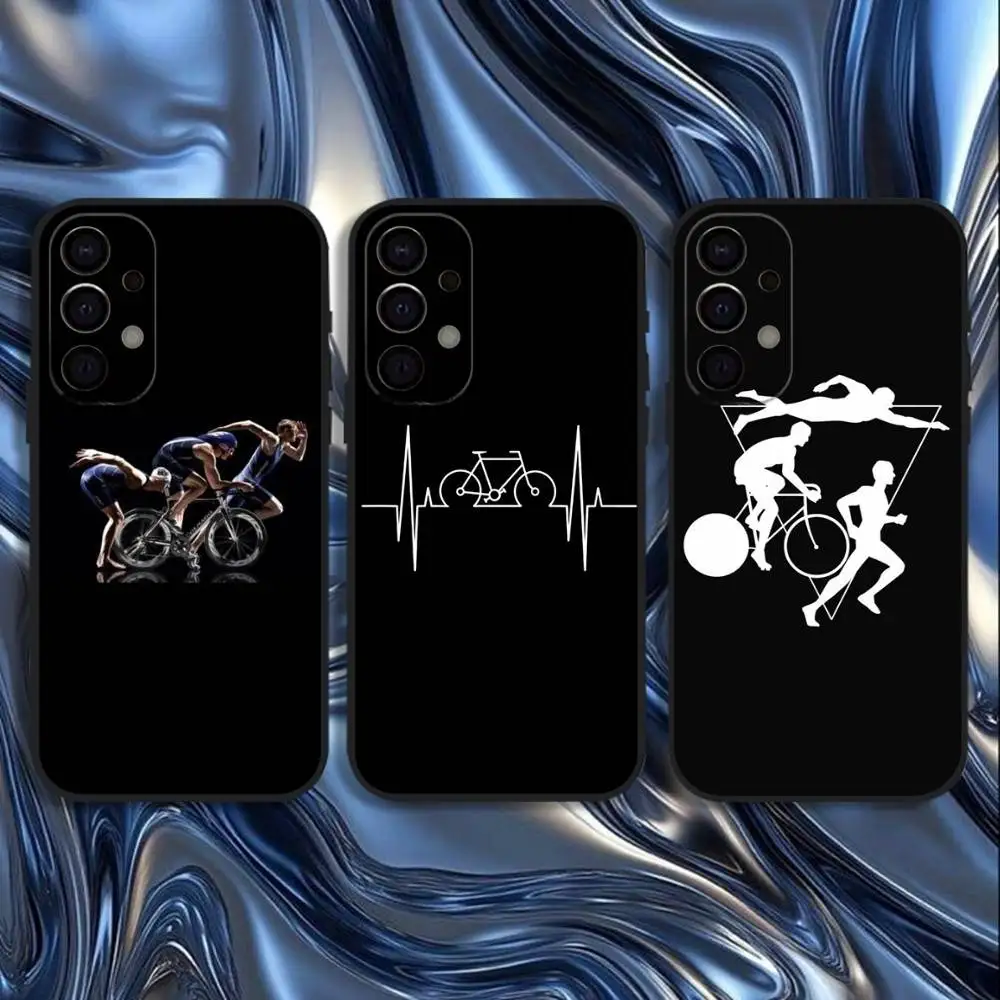 

Triathlon Tri Life Swim Bike Run Phone Case For Samsung S25,S24,S21,S22,S23,S30,Ultra,S20,Plus,Fe,Lite,5G Black Cover