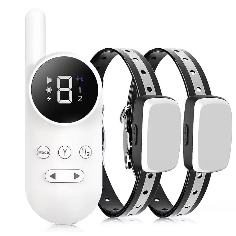 For TIZE 1000FT Waterproof Electric Rechargeable E Alarm Remote Pet Shock Dog Training Collars