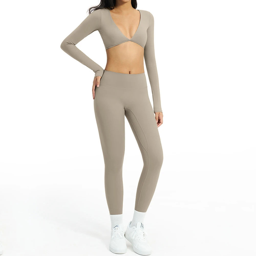 2PCS Yoga Suit Women Tracksuit Gym Fitness Set Sports Bra High Waist Leggings Outfit Female Running Workout Clothes Sportswear