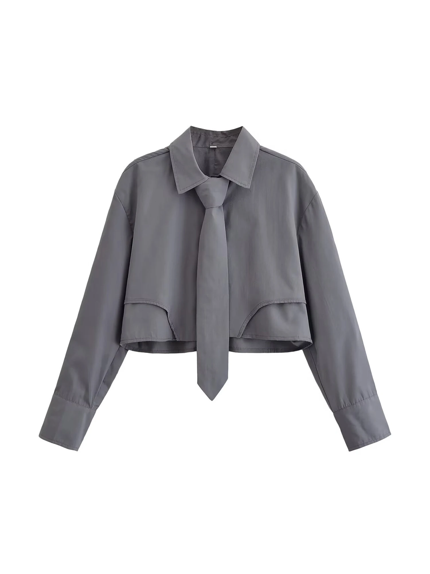 

Женские синие рубашки и блузки, винтажные элегантные рубашки-поло с длинными рукавами 2000-х годов, рубашка оверсайз на шнуровке, весна-осень 2025