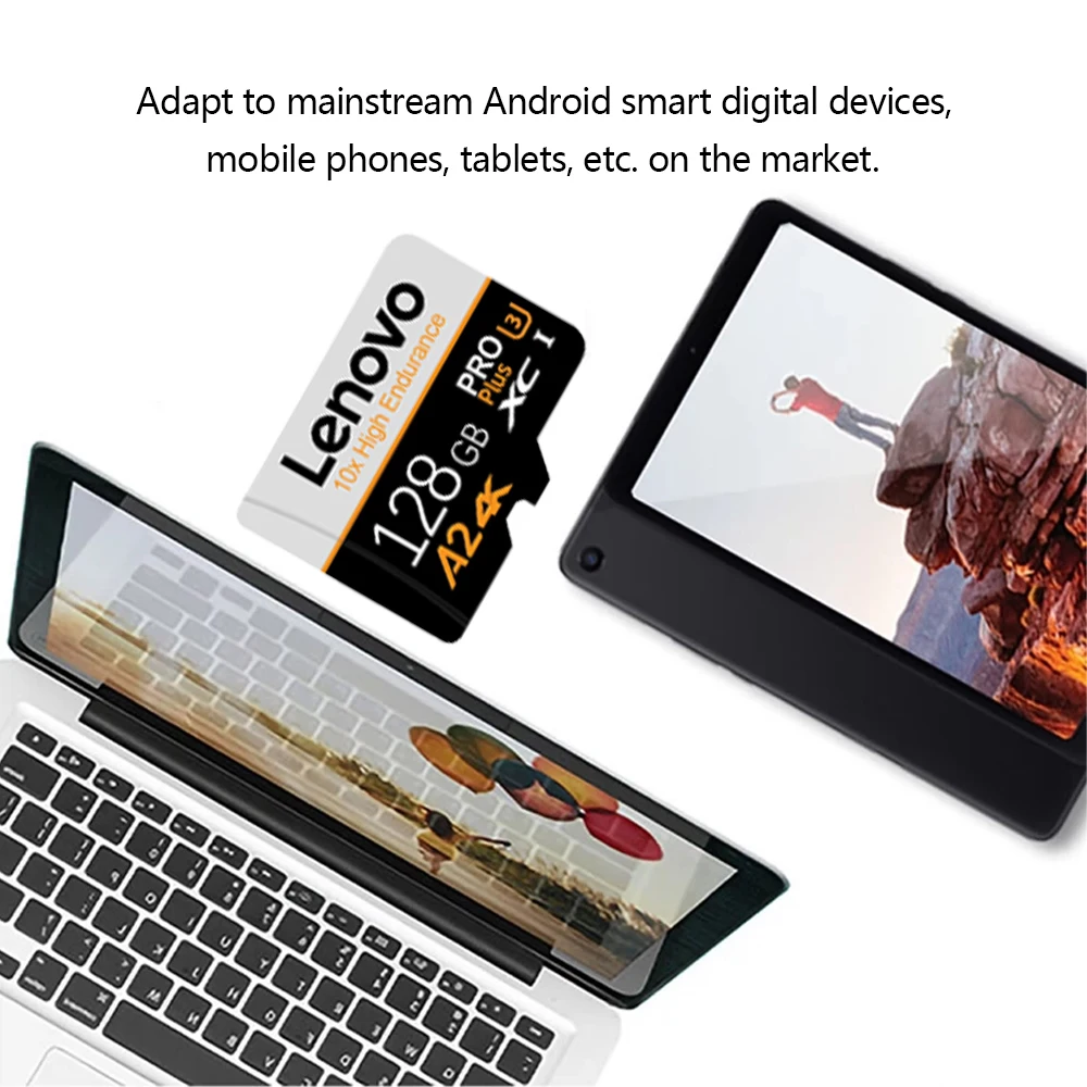 Lenovo High Speed SD Memory Card 512GB 4K Full HD Micro Video Card Compatible with Phone GoPro Action Camera 128GB 256GB SD Card