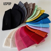 USPOP 100% Merino Wool Knit Beanie Women Winter Warm Soft Hat Pure Wool High Quality Soft Non-Itchy Cap 18 Colors - Image 4