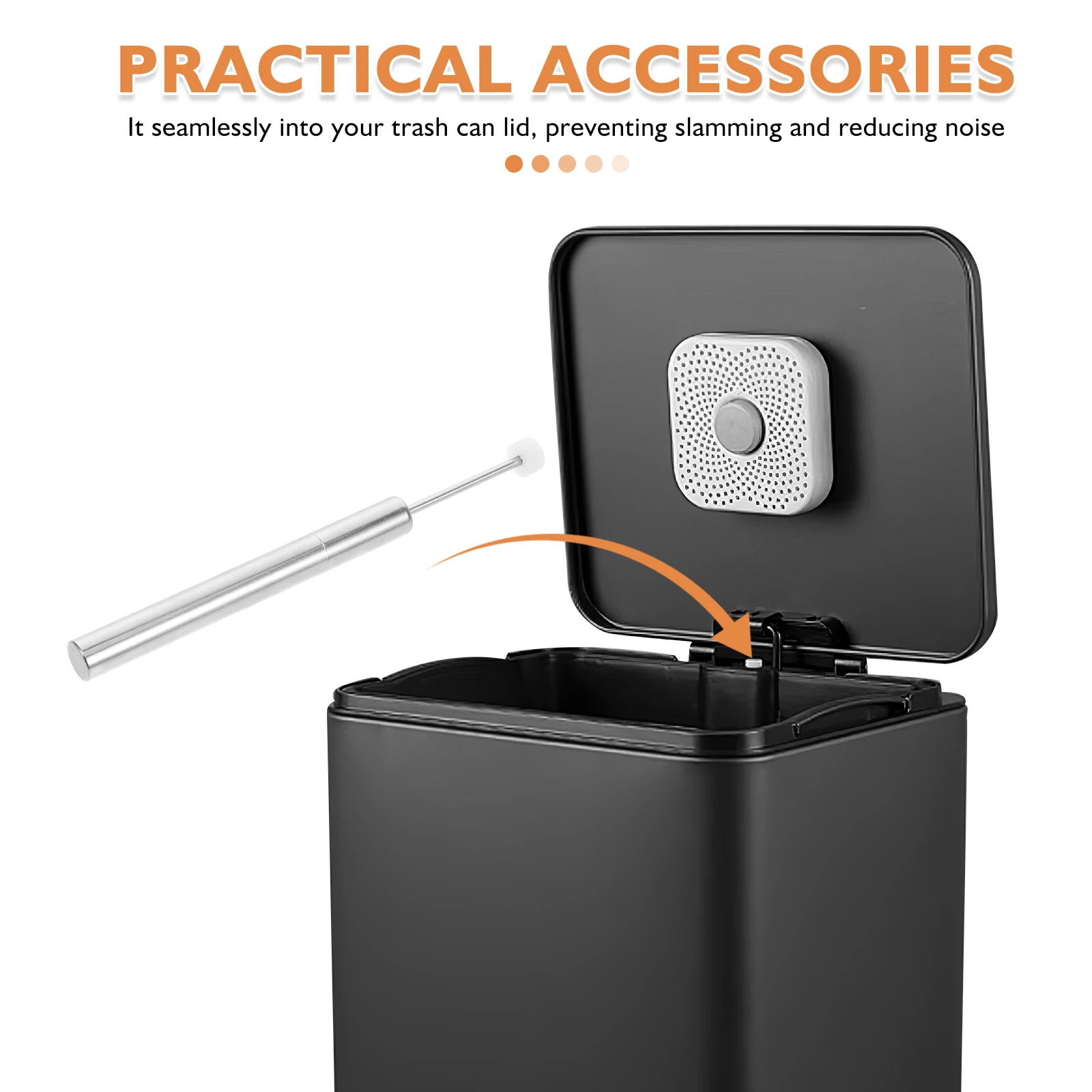 

Close Trash Can Lid Damper Kit Quiet Hydraulic Mechanism For Smooth Closing Garbage Can Hydraulic Silent Descent Control Damper