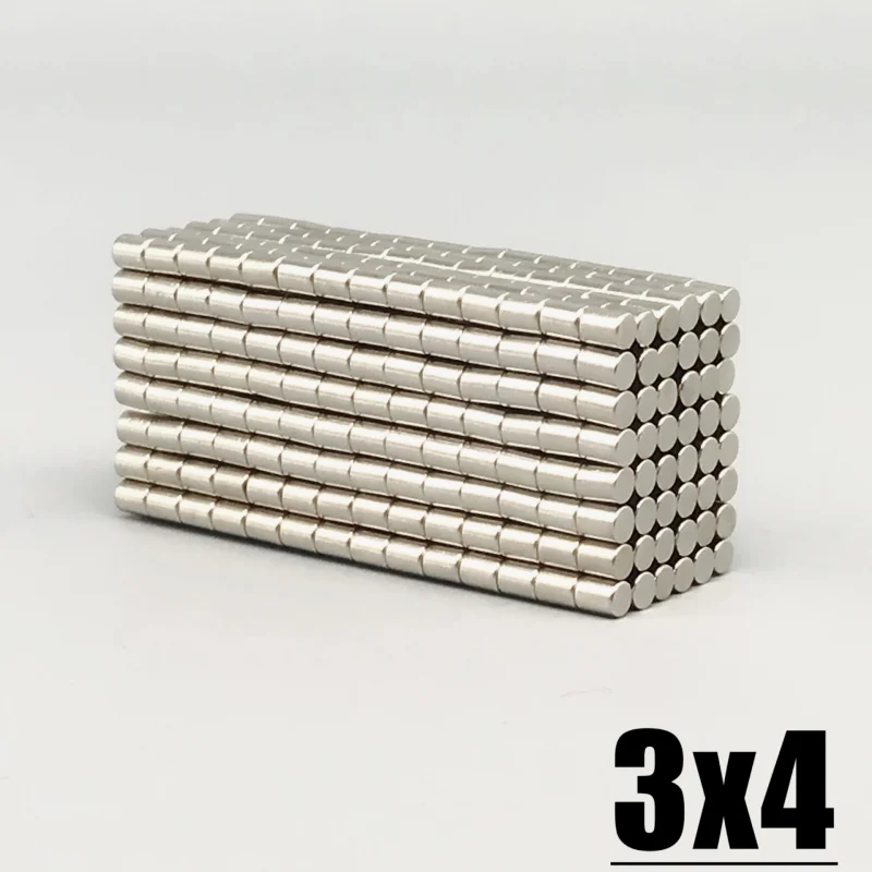3x4mm Magnet 10-2000pcs N35 NdfeB Neodymium Permanent Magnetic Imanes Magnet 3*4mm Magnet Accessory Fridge Magnets
