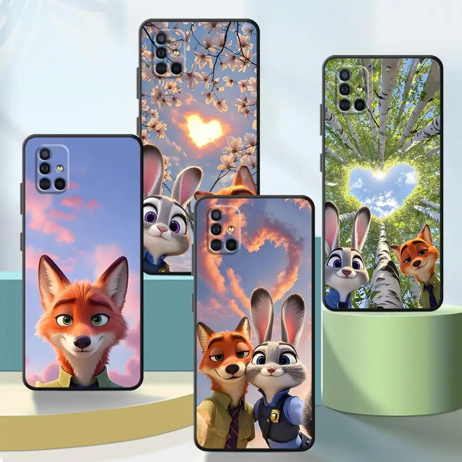 حافظة لهاتف سامسونج جالاكسي نوت S8 S10 9 S9 8 20 Ultra 10 Plus Disney Zootopia Cute