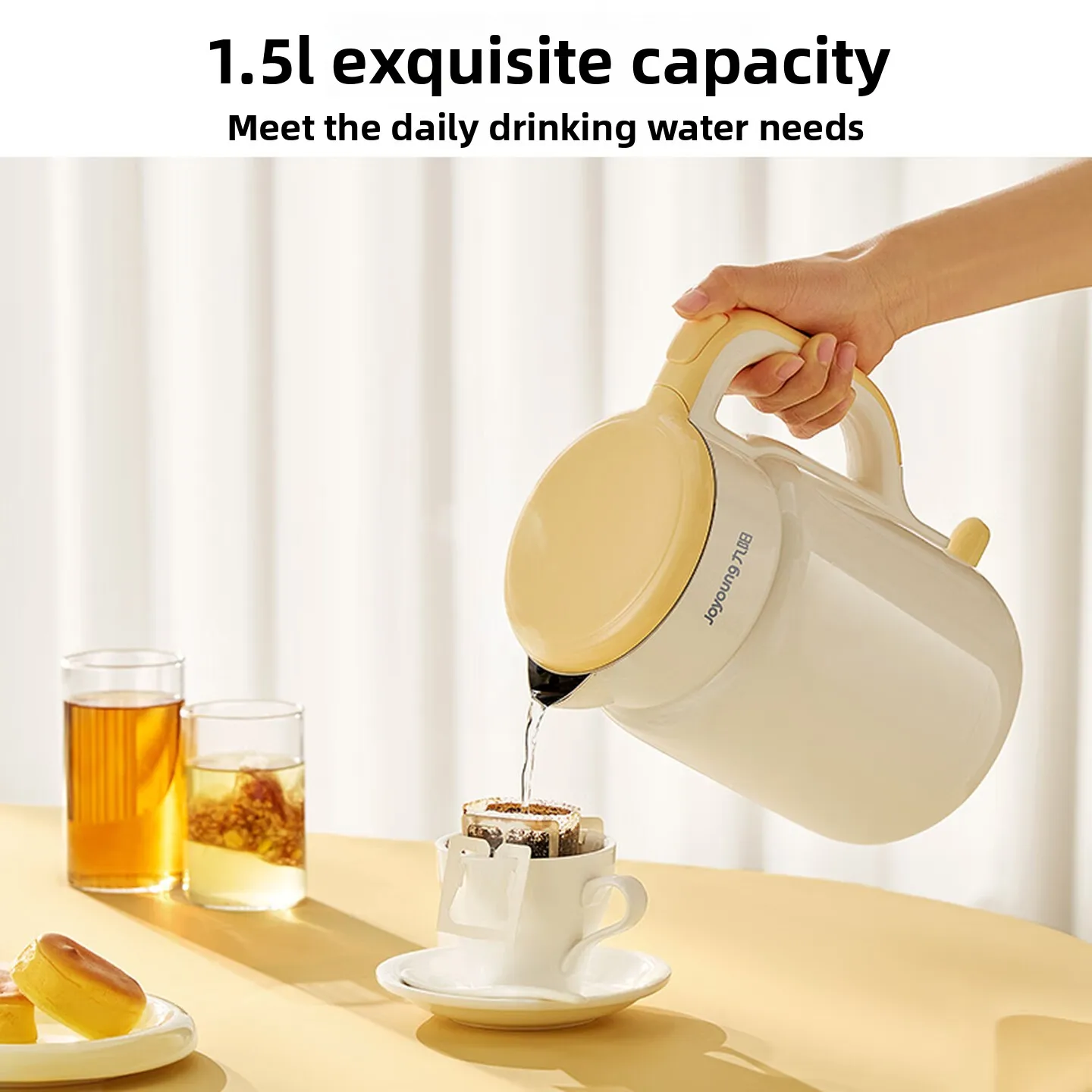 316L Stainless Steel Double Wall Water Kettle, 0-Coating Seamless Inner Pot, Anti-Dry Boil Corrosion-Resistant for Home Use
