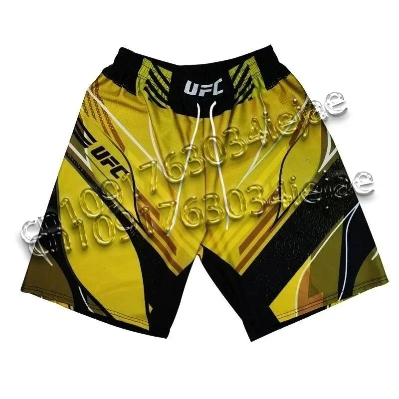 2025 UFC FLUORY Fire Base شورت ملاكمة أصلي للرجال والنساء ملابس قتالية مجانية سريعة الجفاف سراويل تدريب الملاكمة التايلاندية للقتال