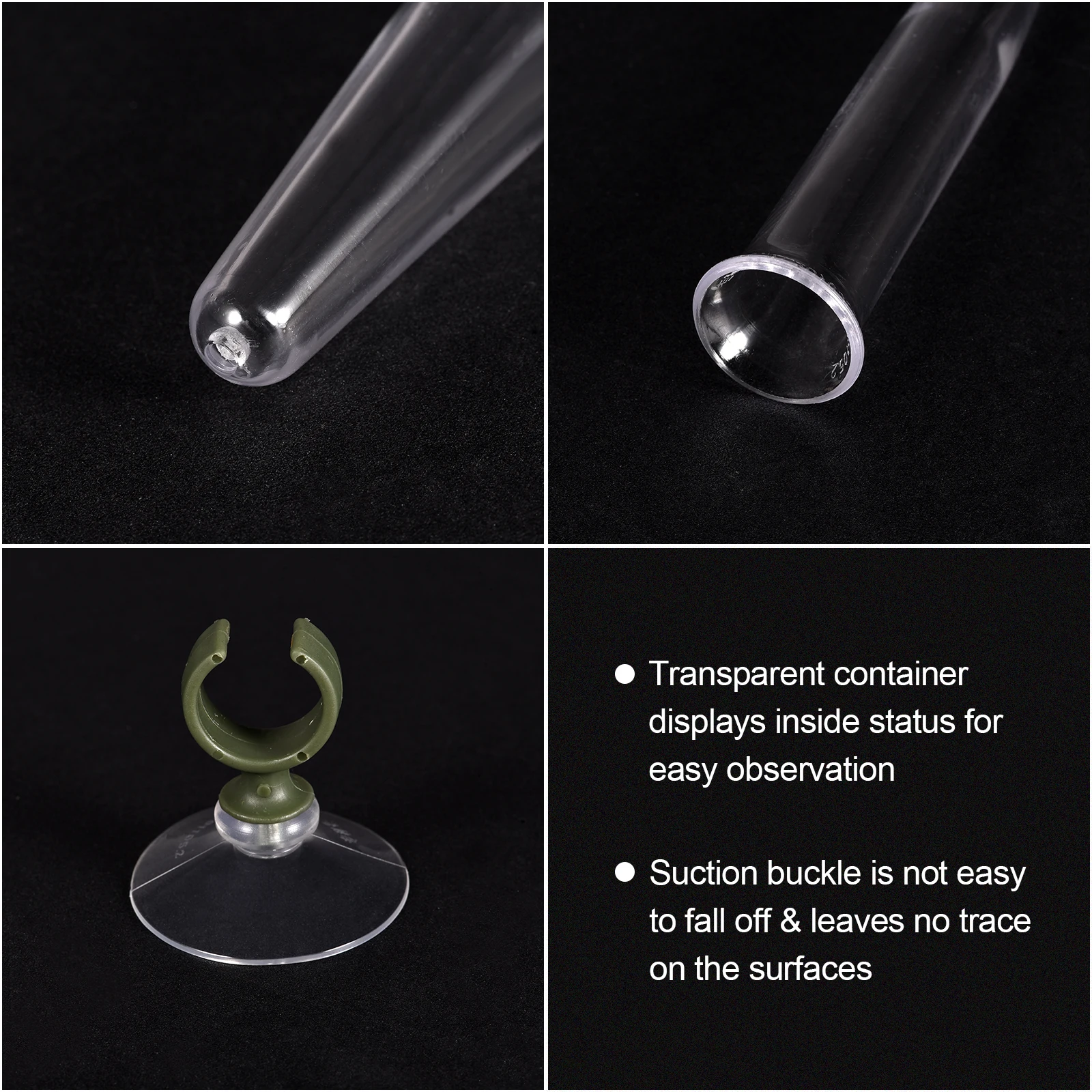 Uxcell 4 pezzi tubi d'acqua floreali con ventose 4.3 "fiore in plastica raccoglie fiale per piante fresche, arrangiamenti floreali