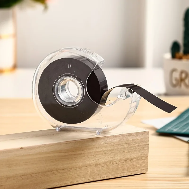 Magnetic Stationery Tape Magnetic Stripe Self-adhesive Tape Multifunctional Sticky Tape Rubber Magnet Cutter Gadgets for Home