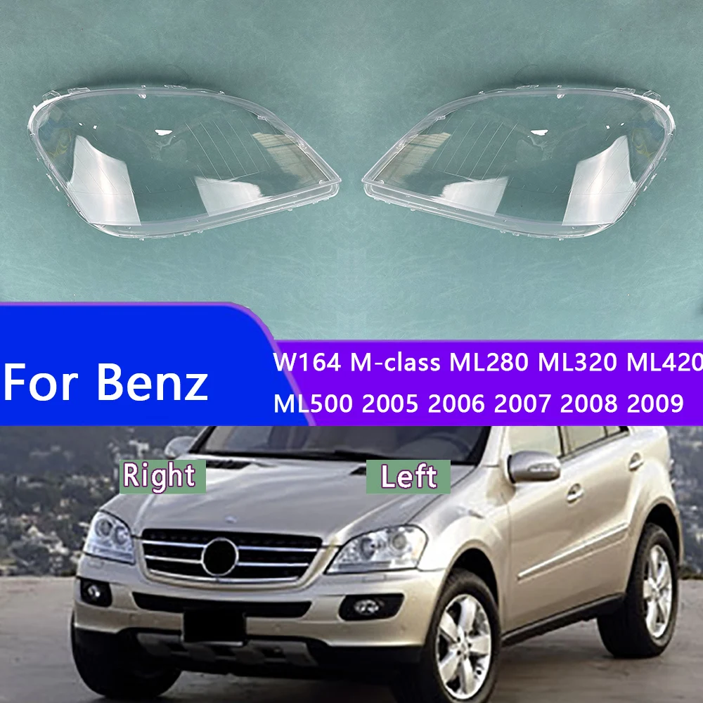 For Benz W164 M-class ML280 ML320 ML420 ML500 2005 2006 2007 2008 2009 Lampshade Headlamp Shell Headlight Cover Lens Plexiglass