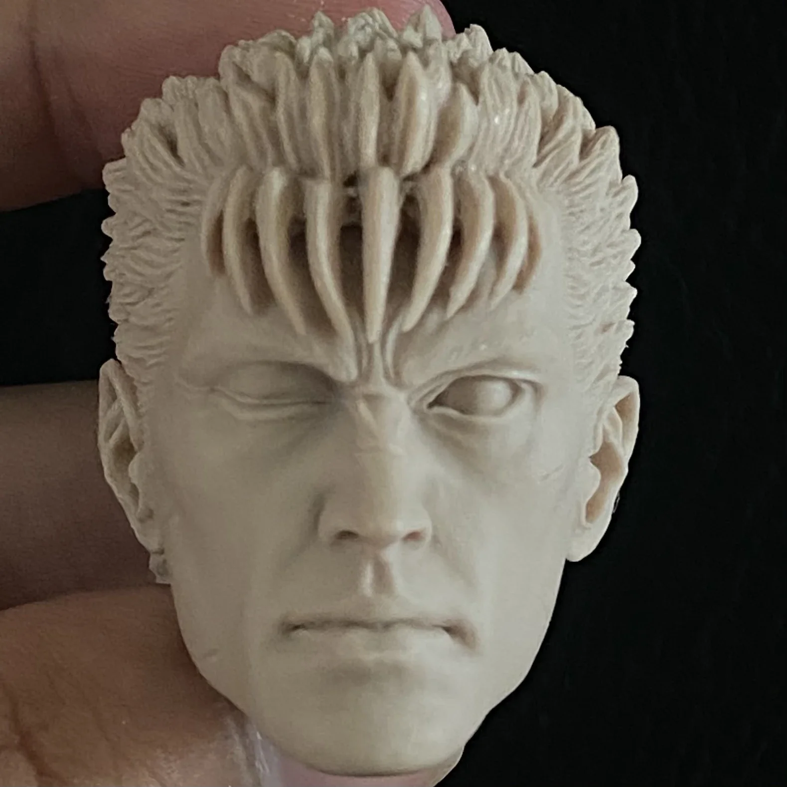 

1/6 Die Cast Resin Human Head Statue Fine Unpainted Free Shipping (Gus)