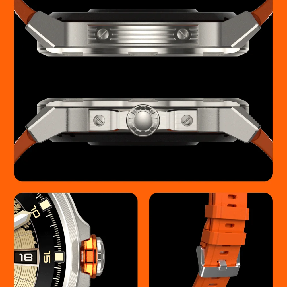 في الهواء الطلق الرجال النساء موضة بلوتوث دعوة 1.93 "AMOLED شاشة الساعات الذكية الرياضة اللياقة البدنية معدل ضربات القلب NFC ساعة ذكية الصحة