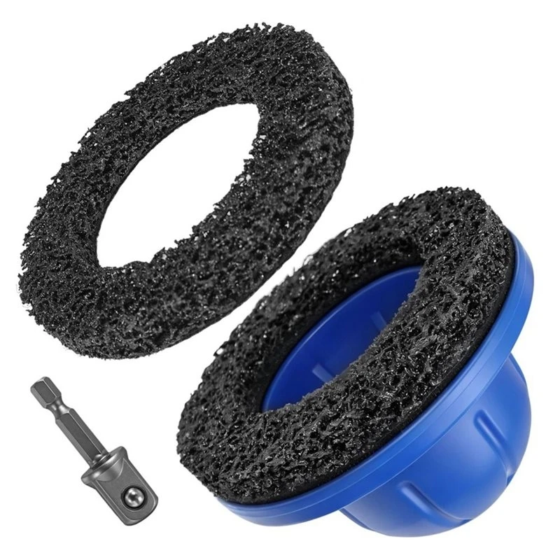 AB11-Wheel Hub Brush Cleaning Set 1/2 Inch Ball Head Sander With 2 Pieces Grinding Wheel For Rust Removal Of Wheel Hubs