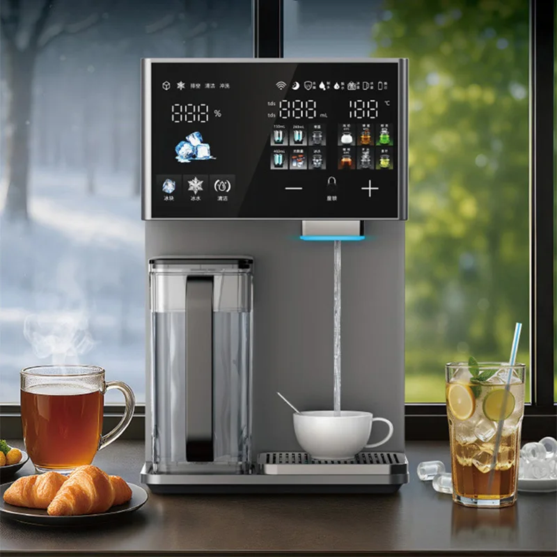 Home Countertop Water Purifier with Hot/Cold Drinking Water Function Refrigerated Strontium-Enriched Mineralization Direct-Drink