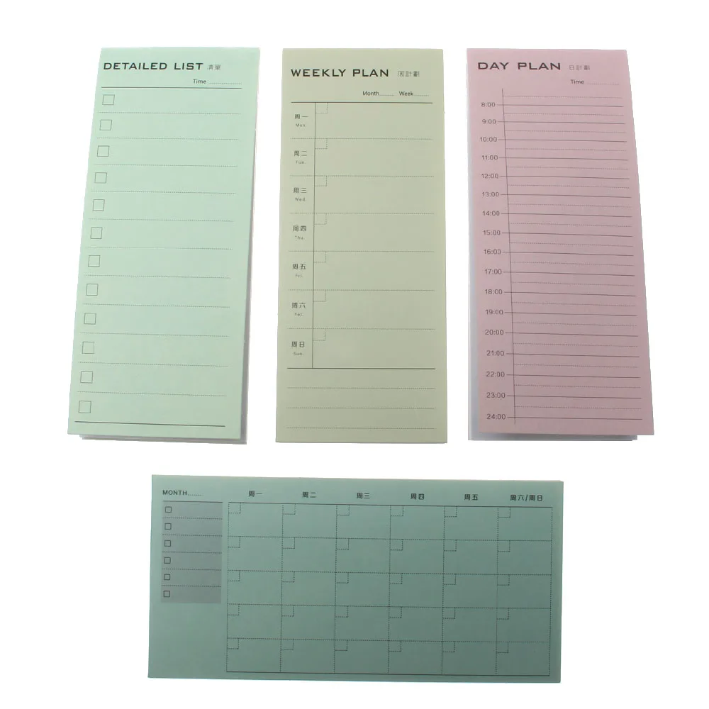 Day Plan Week Plan Month Plan Detailed List Notebook Notepad Copybook Daily Memos Planner Journal To Do List Office Stationery