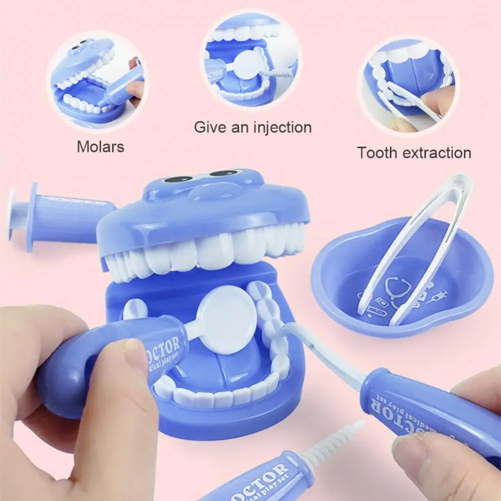 Childrens Oral Dentistry Toy 9-piece Set Little Nurse Toy Kit Pretend Toy Simulation Dentist Set