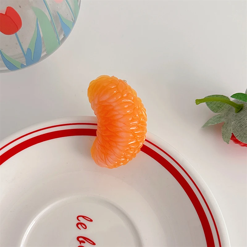 1pcs Fashion Summer Creative Cute Simulation Orange Hair Clip Fruit Hairpin Spring Clip For Girl Hair Accessories