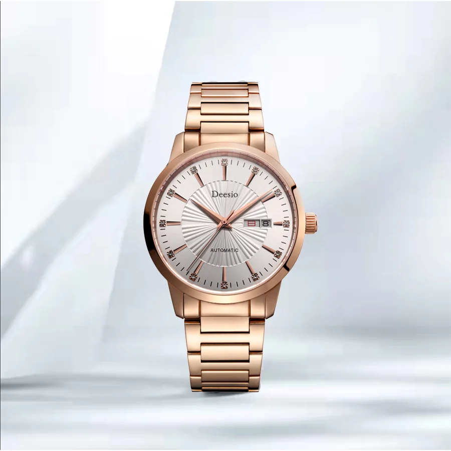 Deesio New Fashion Business Classic Watches for women Luxury Automatic Movement Stainless Steel Women's Watch Christmas gift