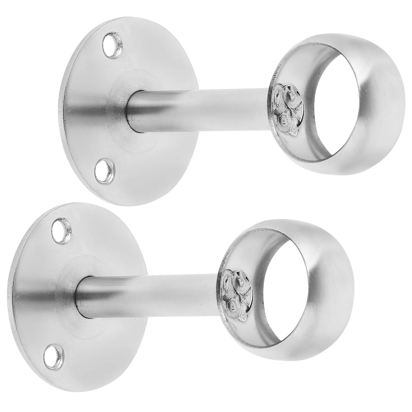 

2Pcs Stainless Steel Closet Rod Bracket Heavy Duty Wall Mount for Shower Curtain Towel Bar 25Mm Rod Support Bathroom Accessory