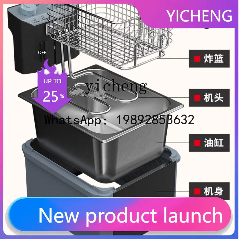 S1  Commercial Double Cylinder Fried Machine Fried Popcorn Chicken French Fries Machine Equipment Electric Fryer