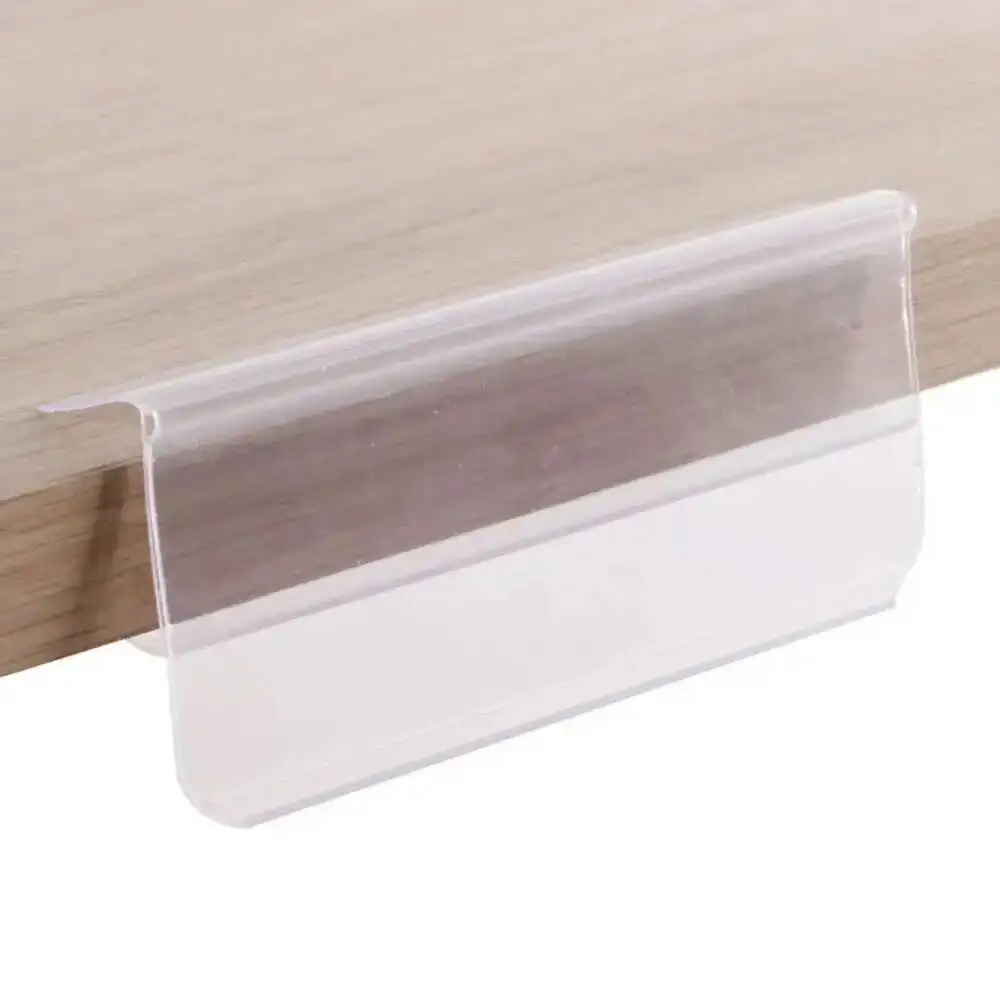 30 Pezzi Clip per Etichette da 4x8mm per Espositori in Legno, Porta Prezzi con Clip per Spessore 20-25mm