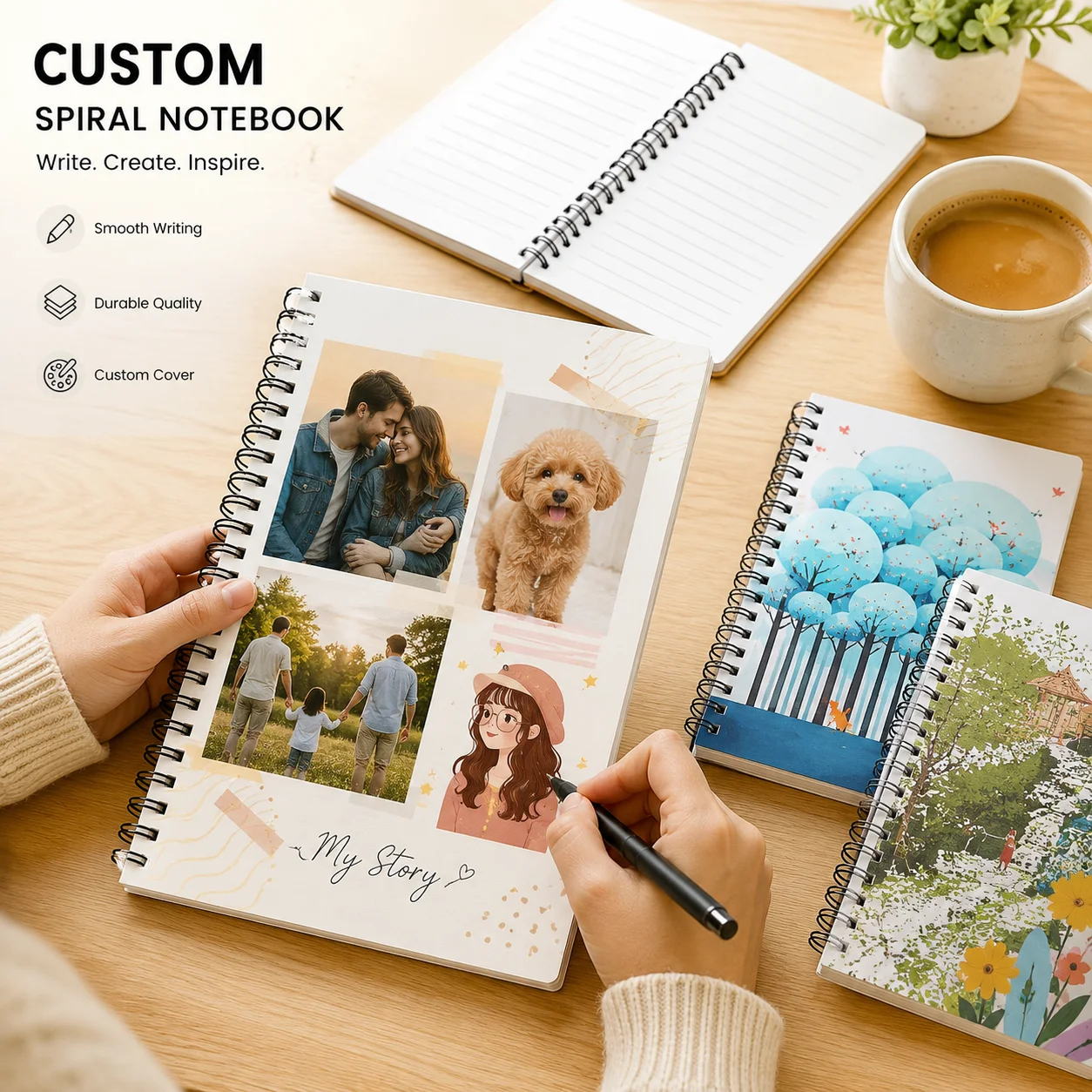 Custom 1/2 Photo A5 Notebook P - огляд і ціна Custom Photo Book