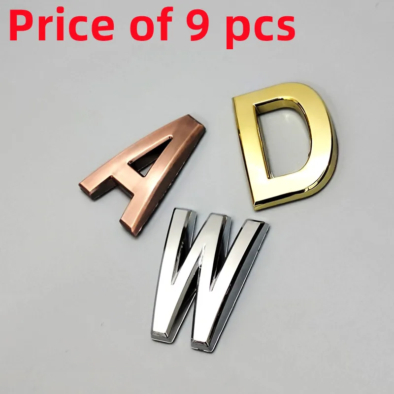 

5CM/7CM Golden/Silver/Red Bronze ABS Plastic House Number Door Address Digits Numeral Plate Plaque Sign Sticker With 3M Glue