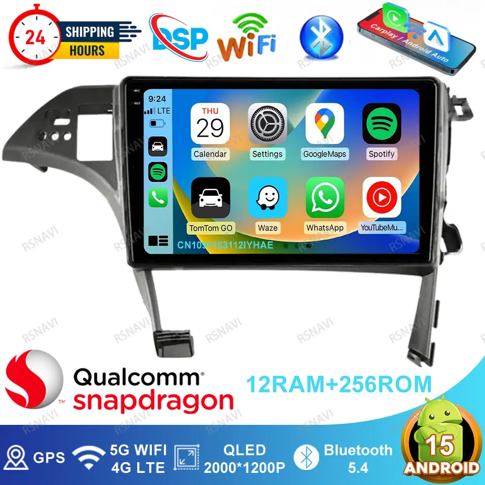 Android 15 Car Radio For Toyota Prius 3 XW30 2009 - 2015 Motorcycle Accessories H7 Led Golf 7 Gti Obd2 Scanner Passat B7 W213