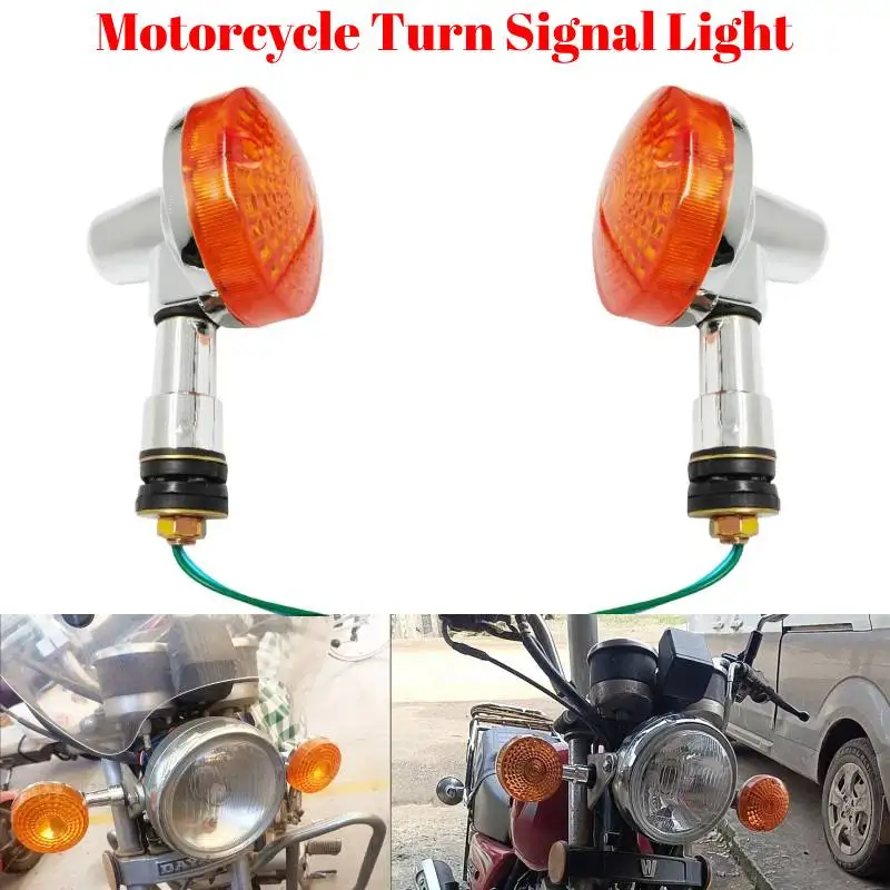 Motorcycle Turn Signals Moto Bulb Amber Lights Universal 12V Indicators Turn Signals For GN125 GS125 GN GS 125