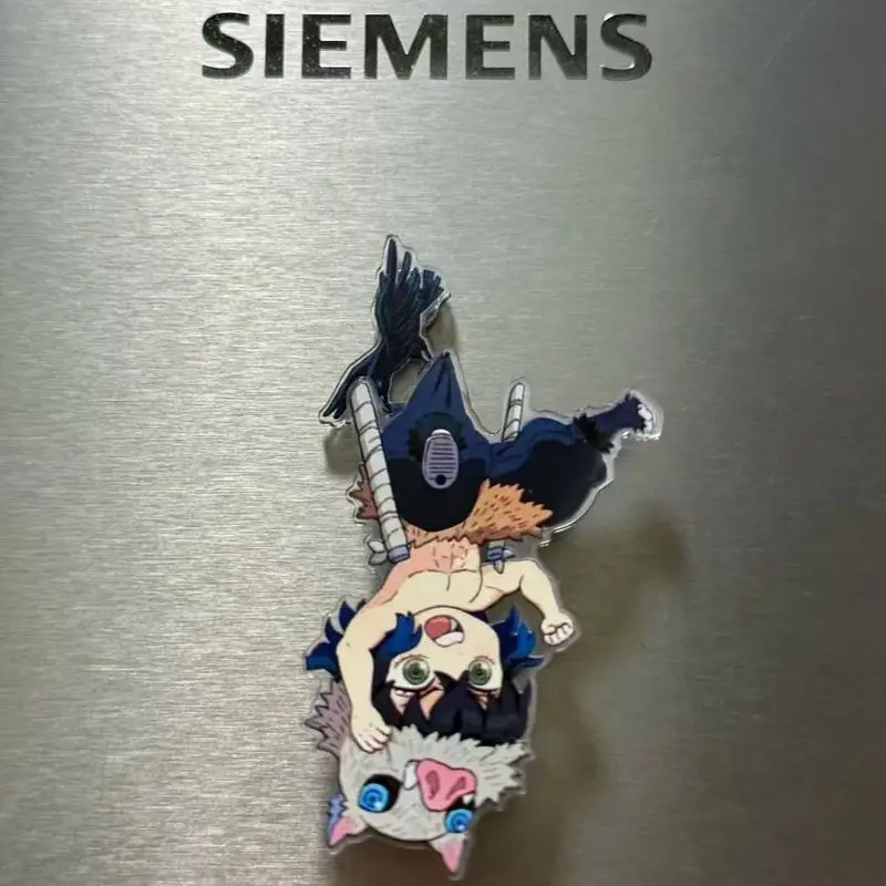 Demon Slayer: Kimetsu No Yaiba Anime Produkty Akrylowe Magnesy na Lodówkę Tanjiro Nezuko Inosuke Zenitsu Naklejki na Powierzchnie Żelazne