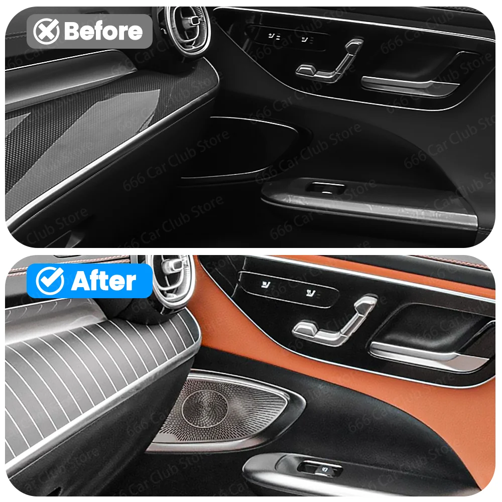 Couvercle de panneau de haut-parleur de porte de haut-parleur Audio sans lumière, Compatible avec Mercedes Benz GLC X254 classe C, accessoire intérieur de véhicule