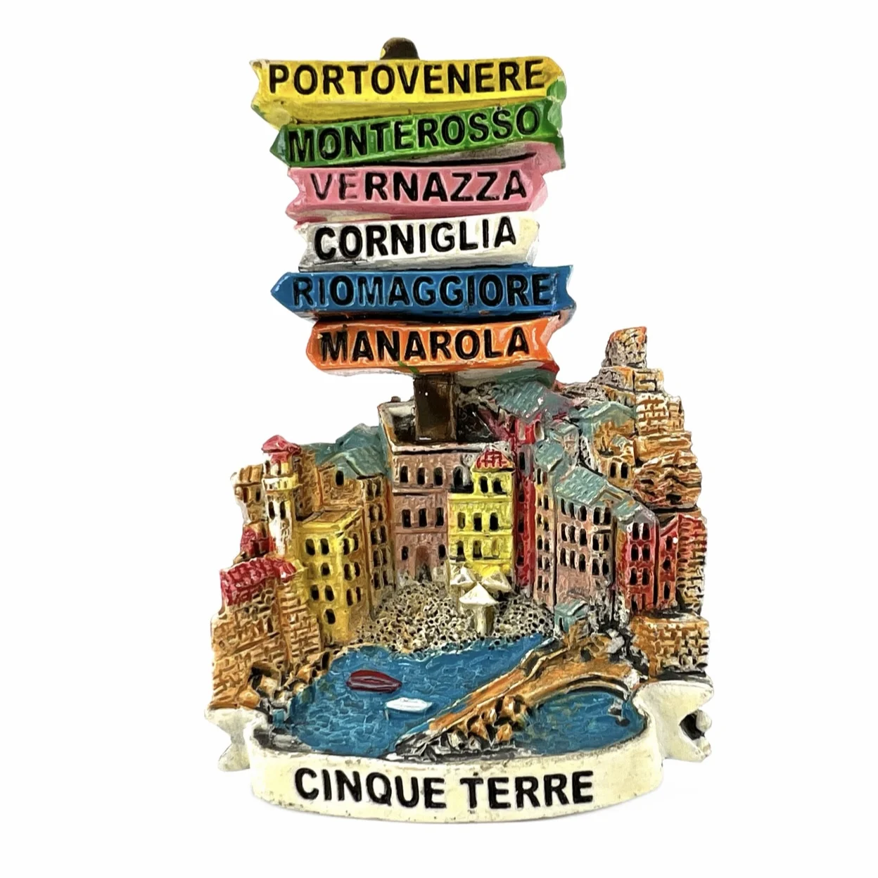 Cinque Terre Italy Fridge Magnets Street Sign Travel 3D Memorial Magnetic Refrigerator Stickers Gift Room Decoration Collectio