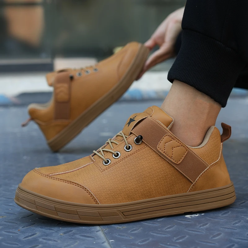 Safety Shoes Men Steel Toe Cap Non Slip Industrial for Work Lightweight Sport Sneakers Steel toes Waterproof Protection Shoes