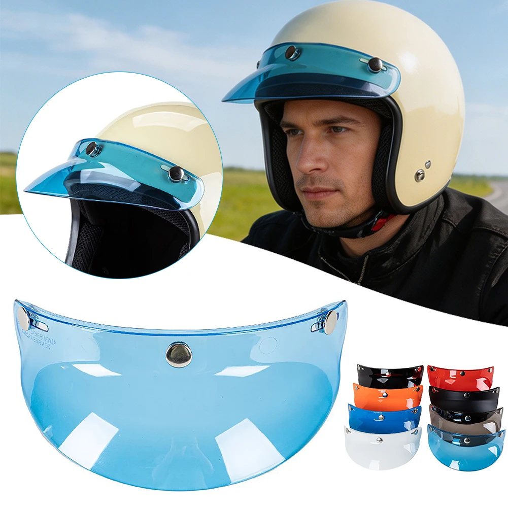 Motorcycle Helmets Visor Peak-Shield Universal 3-Snap Vintage Replacement Helmets Brim Accessories Retro Helmet-Peak Attachment