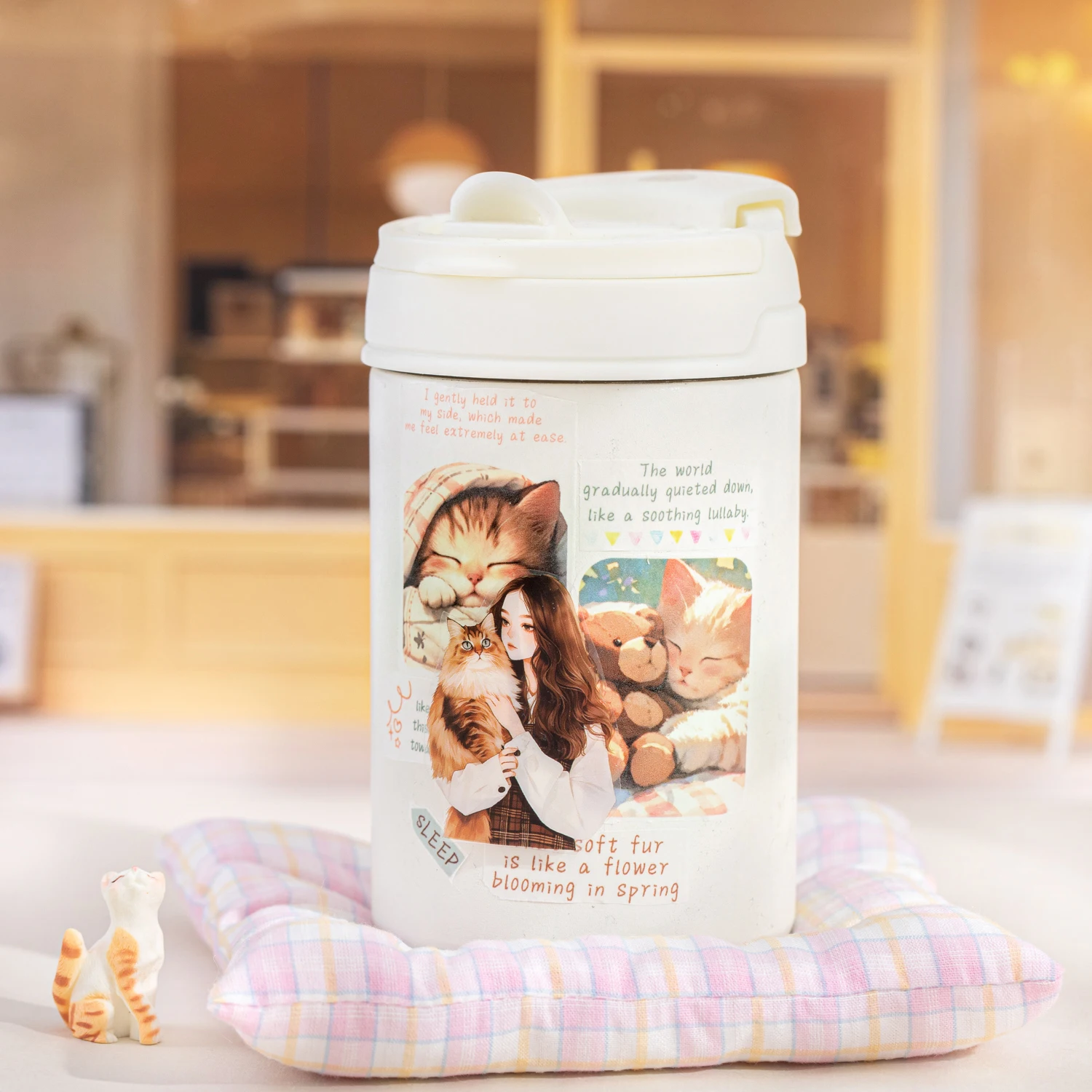 40 مللي متر * 200 سنتيمتر سعيد القط مذكرات سلسلة Kawaii القطط المشهد اشي الشريط الإبداعية DIY بها بنفسك مجلة المواد كلية القرطاسية