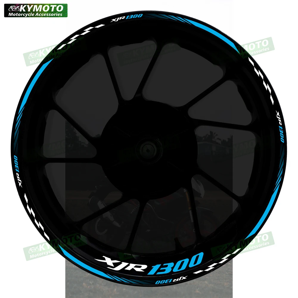 

For XJR1300 XJR 1300 motorcycle accessories 17 inch front and rear wheel decals fairing hub reflective rim stripe stickers