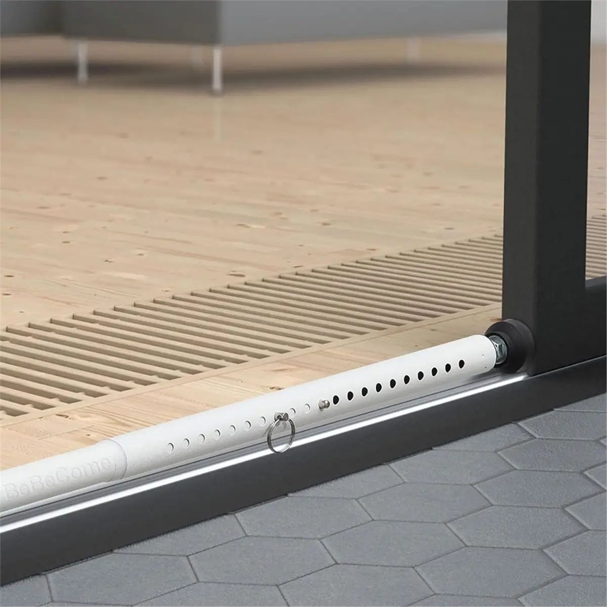 Sliding Door Security Bar, 17-50 Inch Adjustable with Rubber Tips, Sliding Door Lock Bars, for Window Safety Bars Home