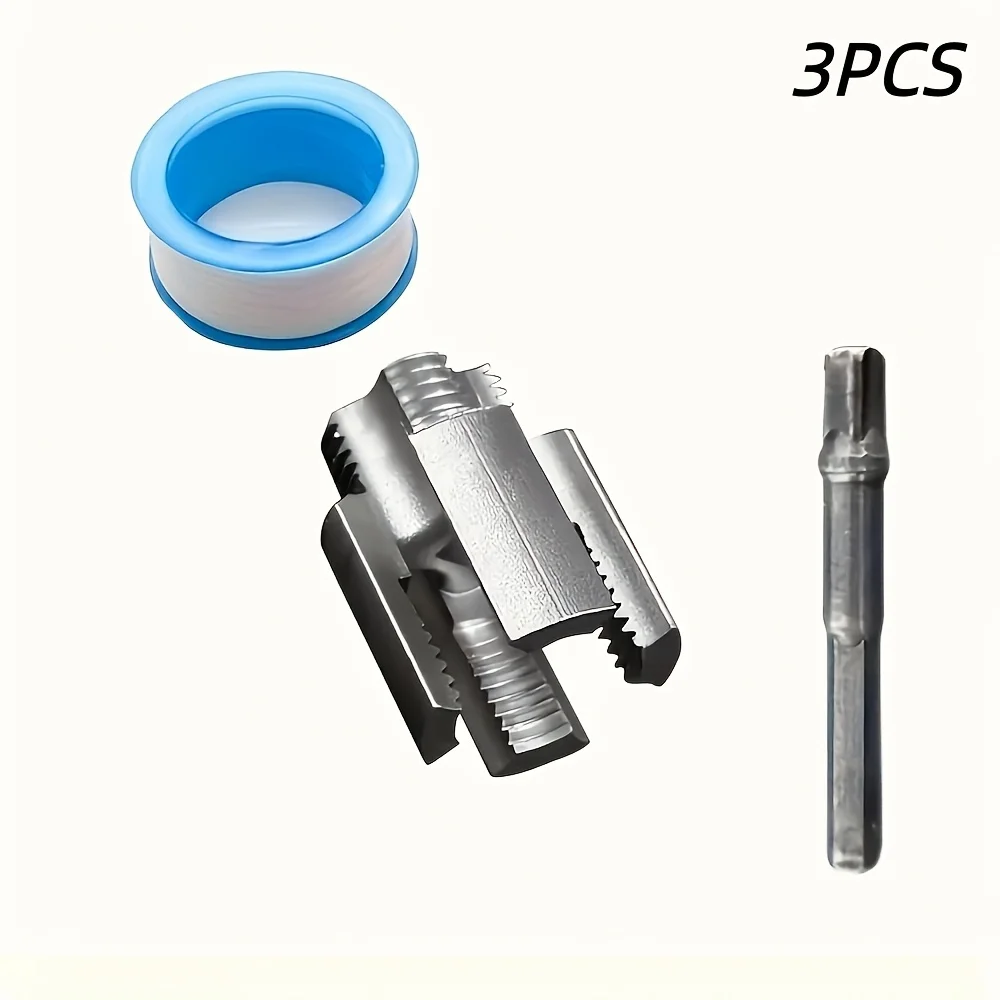 3pcs Set of Pipe Thread Cutting Tools,1/2 Inch PPR Internal And External Thread Processing with Taps And Cutting Tools