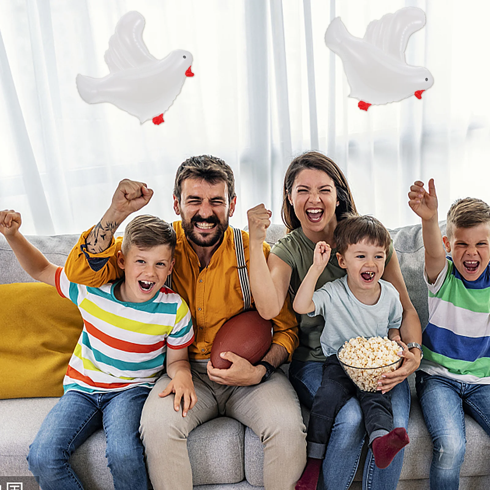 

5Pcs Peace Dove Balloons Fine Craftsmanship Elegant Design Balloons for Team Celebration Sports Event Party Decor Supplies