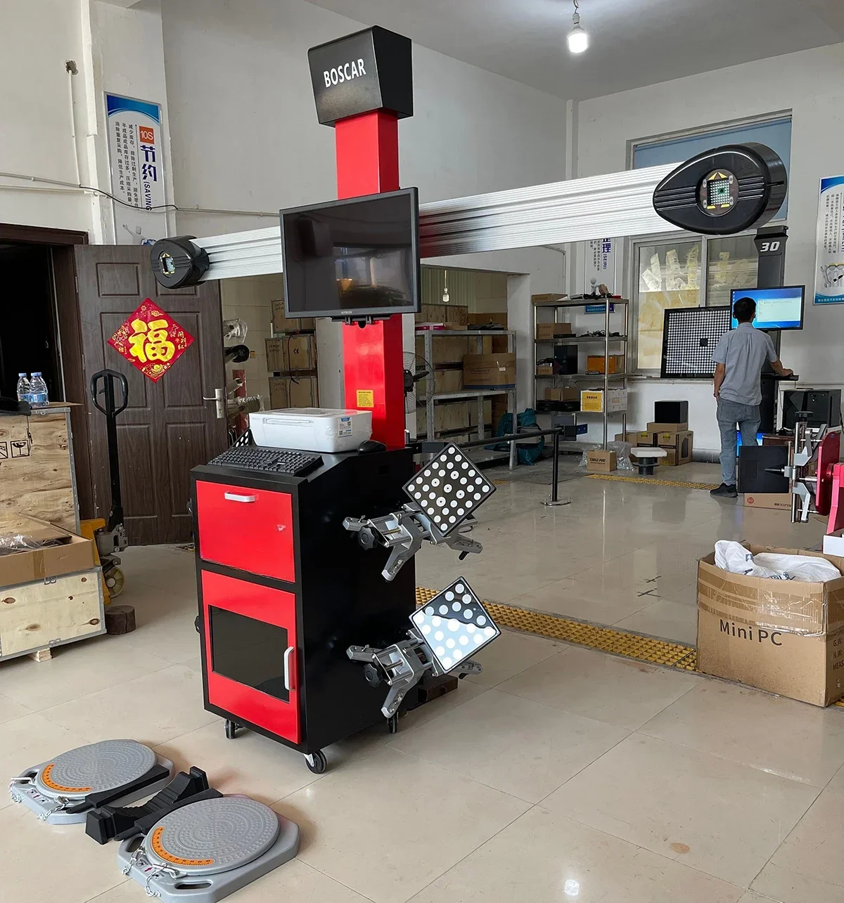 High precision 3D car four wheel alignment machine for sale Universal operating system Free updates 4 wheel tire aligner image 5