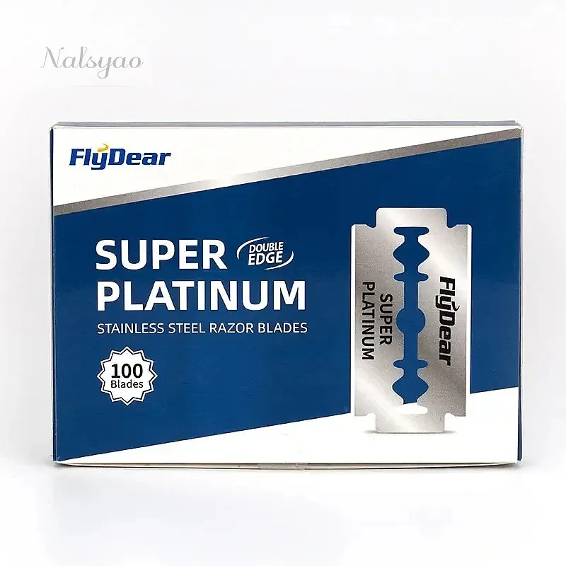 Double-Sided Stainless Steel Razor Blade 100Pcs Old-Fashioned Barber Hairdressing Shaving Tools for Men