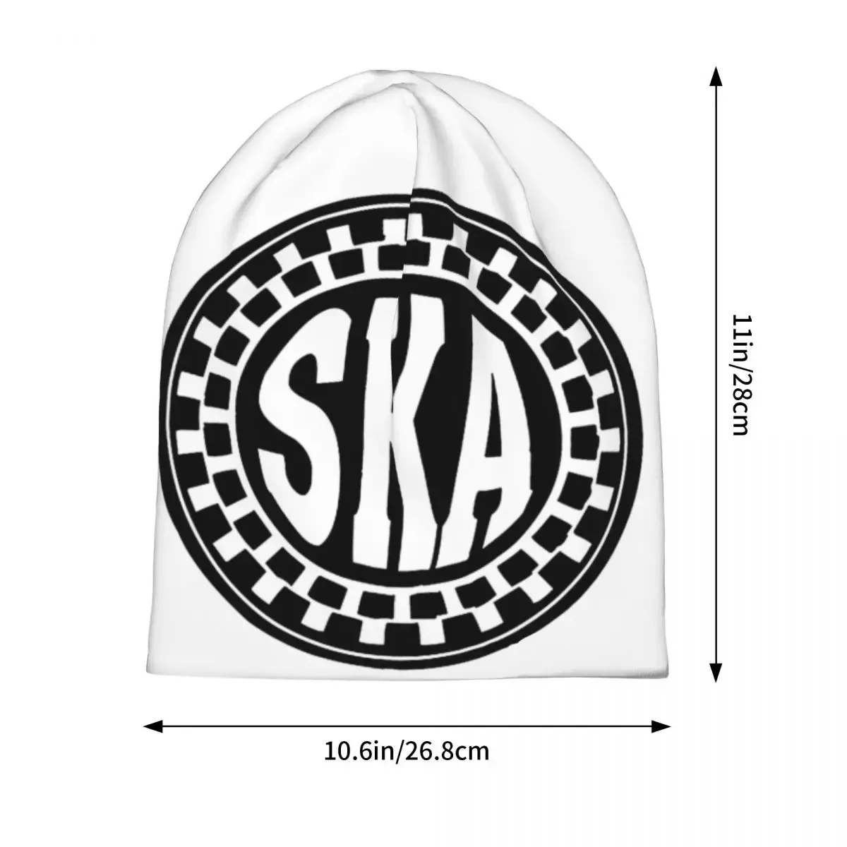 All Season Skullies Cap 2 Tone Music Ska Logo Merch Bonnet Hats Knitting Hats New Arrival Unisex Two-tone Ska-rock Revival Cap