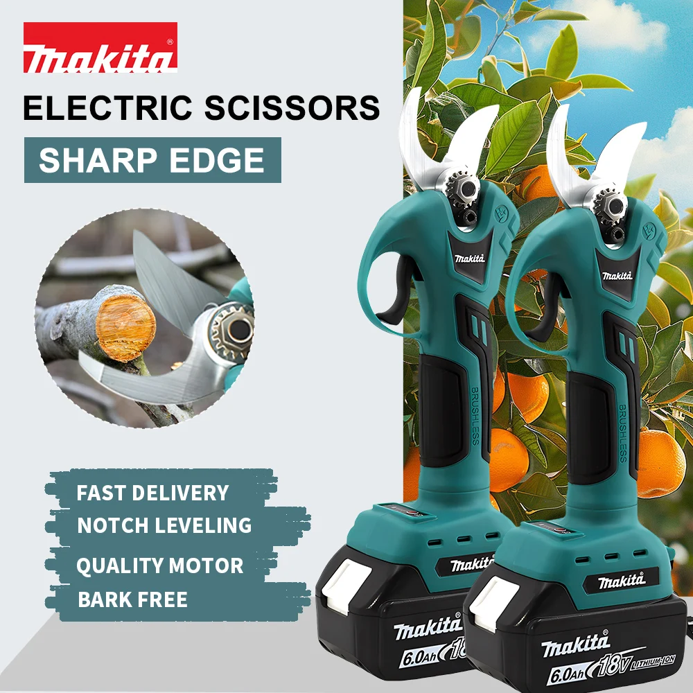 Makita 18V Cordless Electric Scissors For Trimming Branches And Leaves On Garden Fruit Trees, Rechargeable Branch Trimmer image 3