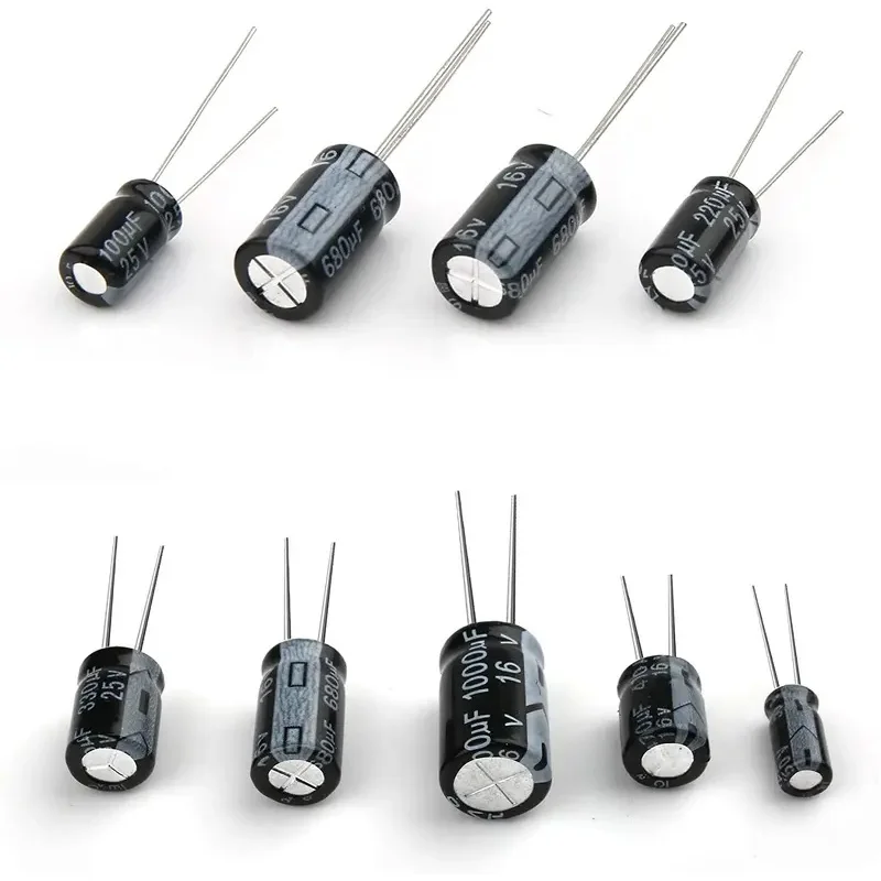 500 個 24 種類 16V-50V 電解コンデンサ 0.1uF-1000uF コンデンサ詰め合わせキット