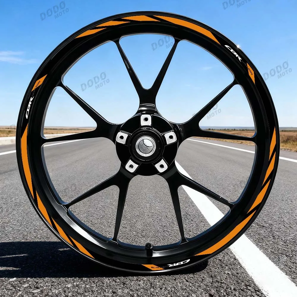 17inch Motorcycle Reflective Wheel Hub Stickers Racing Stripe Wheel Rim Waterproof Decals For CBR 250RR/400RR/500r/929RR CB750