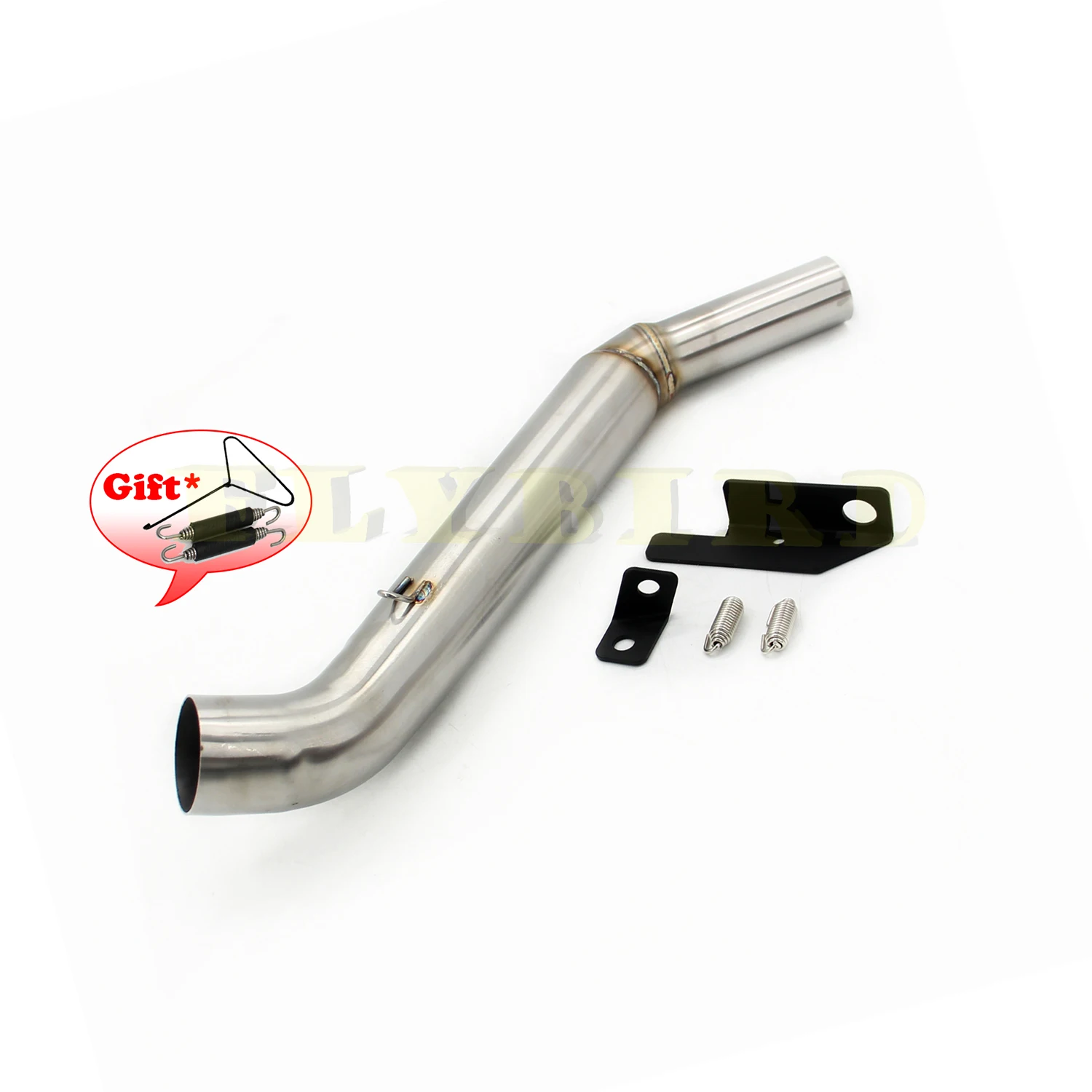 ل NS200 NS 200 BajajPulsarNS200 BajajPulsar دراجة نارية العادم الانزلاق على الأوسط وصلة الأنابيب الهروب موتو سباق الخمار دراجة نارية