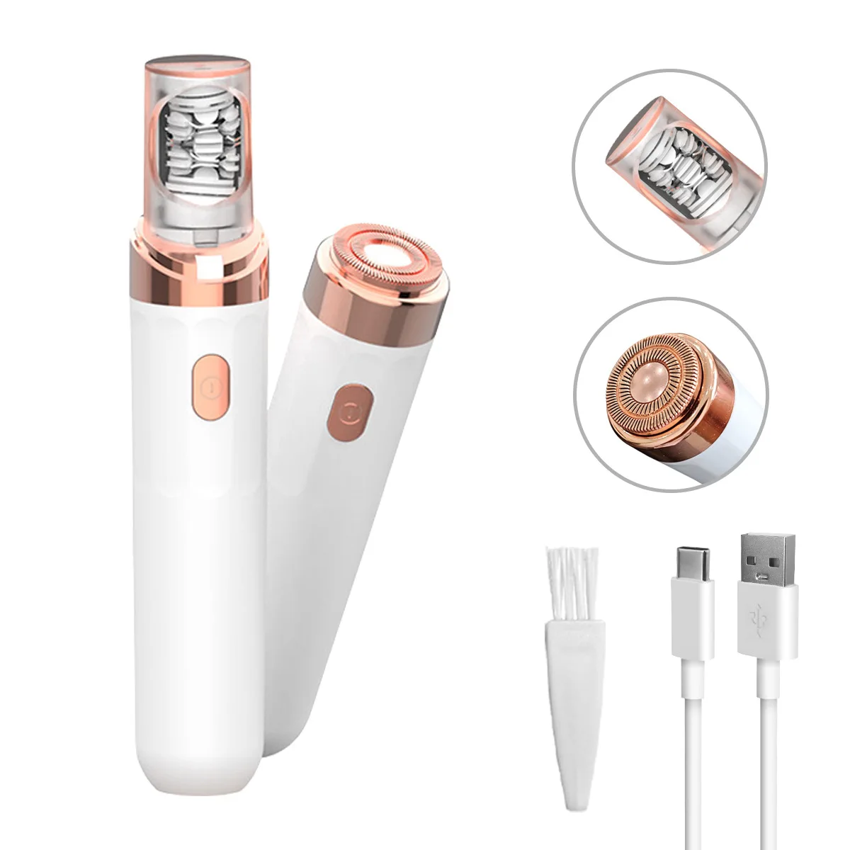 2-in-1 Epilation System,Facial Epilator Hair Remover, Plucker for Face,Lip,All Ages and Skin Types USB Charging Electric Trimmer